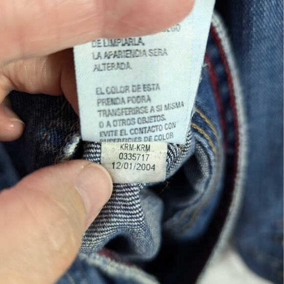 Tommy Hilfiger Jean Jacket Womens 1X Plus Denim Coat Y2K Preppy Vintage READ - Picture 10 of 11